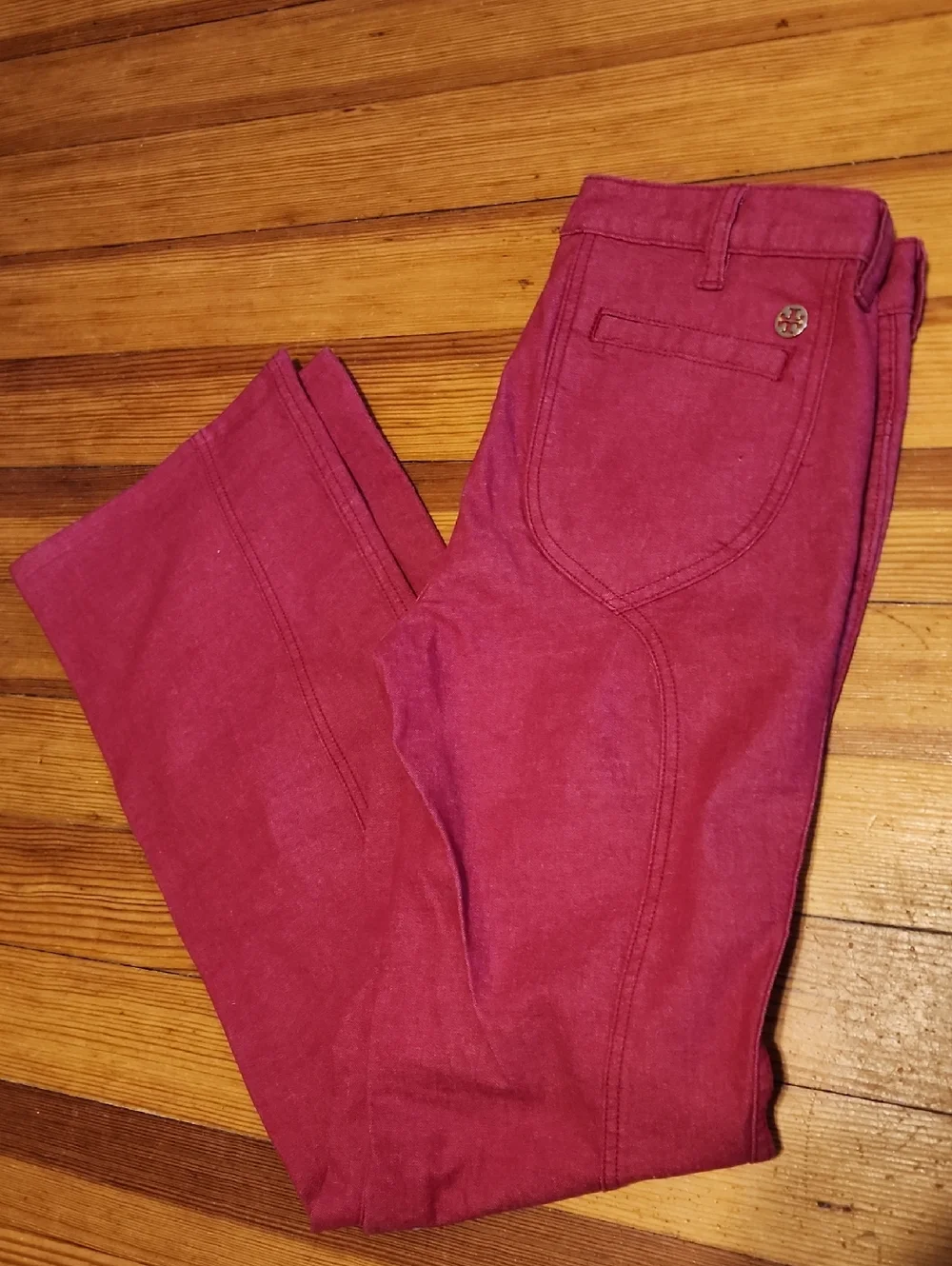 Tory Burch Red Denim Jeans 27